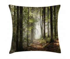 Mist Wilderness Mountain Pillow Cover