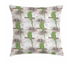 Vintage Birds and Flower Art Pillow Cover