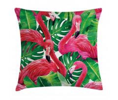 Retro Exotic Leaves Pillow Cover