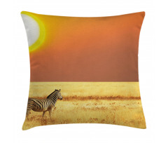 Tropical Animal Sunset Pillow Cover