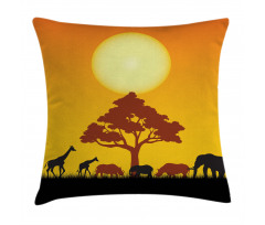 Wildlife Animals Rhinos Pillow Cover