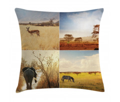 Wild Savannah Animal Pillow Cover