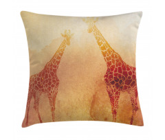 Tropic Giraffes Pillow Cover