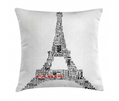Paris France Tour Pillow Cover