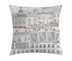 Paris Aerial Scenery Pillow Cover