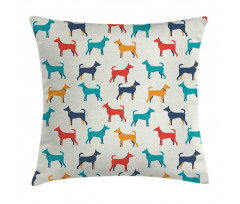 Retro Dog Pillow Cover