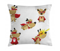 Superhero Puppy with Paw Pillow Cover