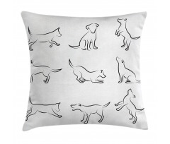 Digital Puppy Dog Pillow Cover