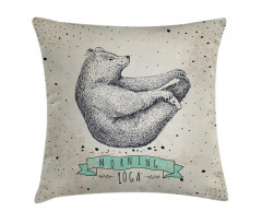 Meditating Bear Calm Life Pillow Cover