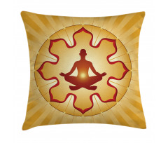 Lotus Balance Striped Pillow Cover
