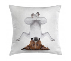 Dog Upside down Relax Pillow Cover