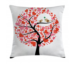 Nature Flirting Birds Pillow Cover