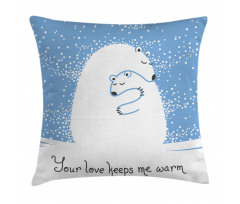 Polar Bear Mother Baby Pillow Cover