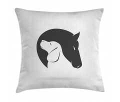 Dog Horse Friend Pillow Cover