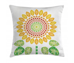 Sunflower Mandala Design Pillow Cover