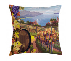 Cartoon Vineyard Grapes Pillow Cover