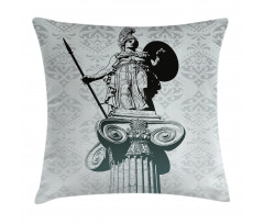 Greek Athena Baroque Damask Pillow Cover