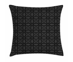 Geometrik Minder Kılıfı Klasik Damask Viktorya Karo Çiçek Motifi 