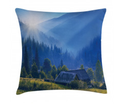 Mountain Village Ukraine Pillow Cover