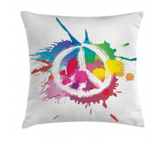 Grunge Pacifism Theme Pillow Cover