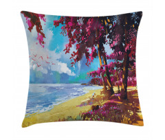 Summer Blossom Trees Pillow Cover