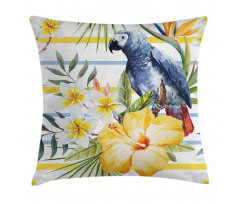 Tropic Exotic Parrots Pillow Cover