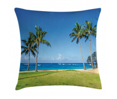 Coconut Palm Hawaii Pillow Cover