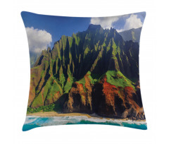 Mountain Ocean Clouds Pillow Cover