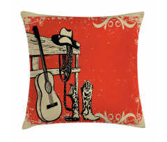 Country Music Wild West Pillow Cover
