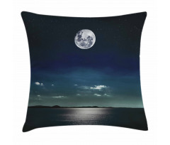 Full Moon in the Sea Pillow Cover