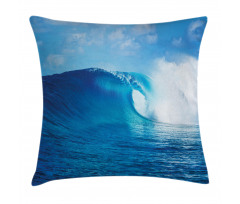 Cloudy Summer Sky Wavy Pillow Cover