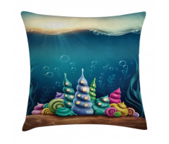 Shell Houses Bubbles Pillow Cover