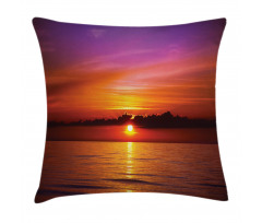 Colorful Beach Sunset Pillow Cover