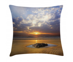 Sunbeams Cloudy Sky Sea Pillow Cover