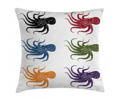 Grunge Underwater Life Pillow Cover