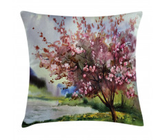 Spring Blooming Nature Pillow Cover