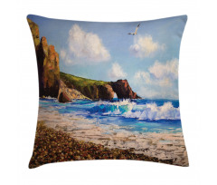 Sea Coast by Beach Rock Pillow Cover