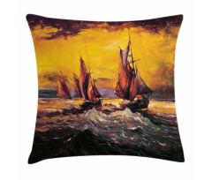 Cruise Ship Sun Pillow Cover