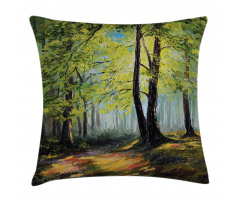 Fall Forest Landscape Pillow Cover