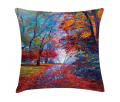 Trees Park Fall Autumn Pillow Cover