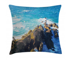 Austalian Cliffs by Sea Pillow Cover