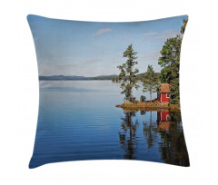 Country Lake House Pillow Cover