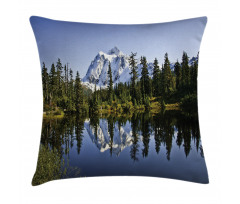 Tree and Snowy Nature Pillow Cover