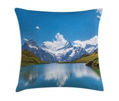 Snow Frozen Lake Swiss Pillow Cover