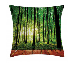 Sunlight Forest Trees Pillow Cover
