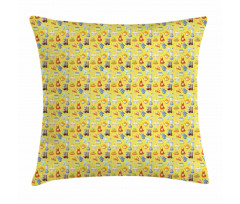 Yellow Kitchenware Pillow Cover