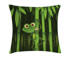 Jungle Trees Fun Frog Pillow Cover