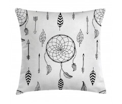 Folk Feathers Arrow Pillow Cover