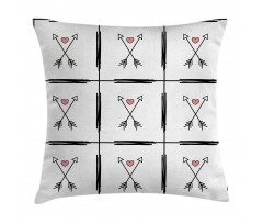 Arrow Hearts Pattern Pillow Cover