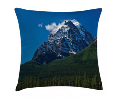 Snowy Peaks Trees Park Pillow Cover